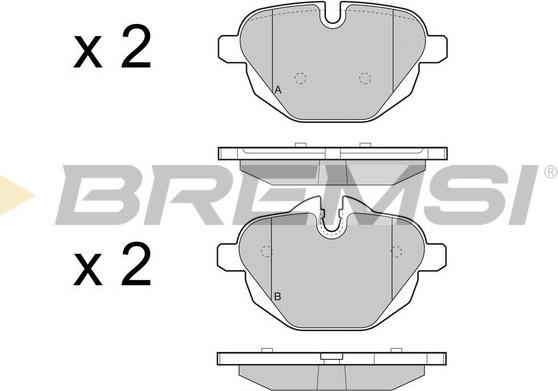 Bremsi BP3449 - Kit pastiglie freno, Freno a disco autozon.pro