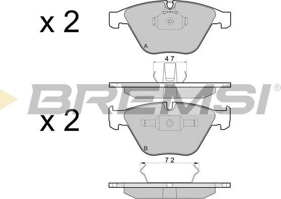 Bremsi BP3454 - Kit pastiglie freno, Freno a disco autozon.pro