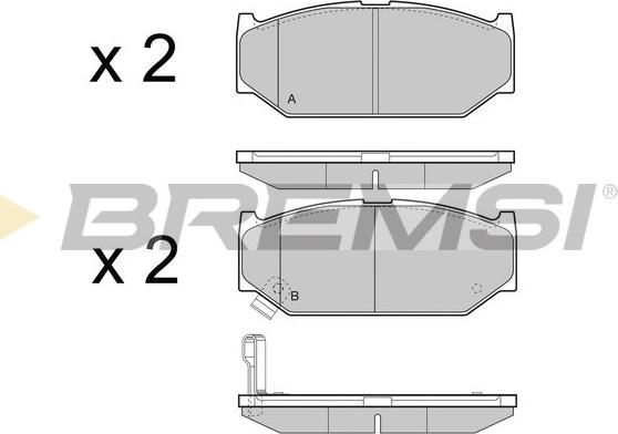 Bremsi BP3455 - Kit pastiglie freno, Freno a disco autozon.pro