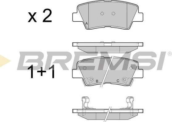 Bremsi BP3456 - Kit pastiglie freno, Freno a disco autozon.pro