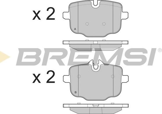 Bremsi BP3450 - Kit pastiglie freno, Freno a disco autozon.pro