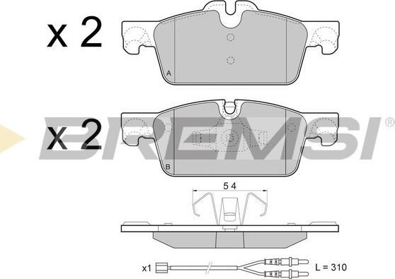 Bremsi BP3464 - Kit pastiglie freno, Freno a disco autozon.pro