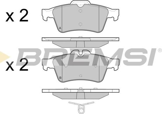 Bremsi BP3465 - Kit pastiglie freno, Freno a disco autozon.pro