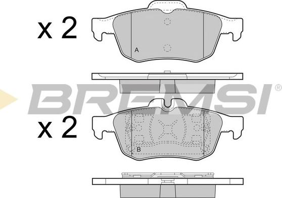 Bremsi BP3468 - Kit pastiglie freno, Freno a disco autozon.pro