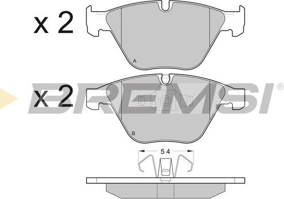 Bremsi BP3403 - Kit pastiglie freno, Freno a disco autozon.pro