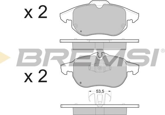 Bremsi BP3402 - Kit pastiglie freno, Freno a disco autozon.pro