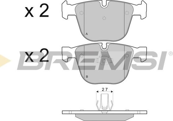 Bremsi BP3410 - Kit pastiglie freno, Freno a disco autozon.pro