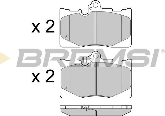 Bremsi BP3418 - Kit pastiglie freno, Freno a disco autozon.pro