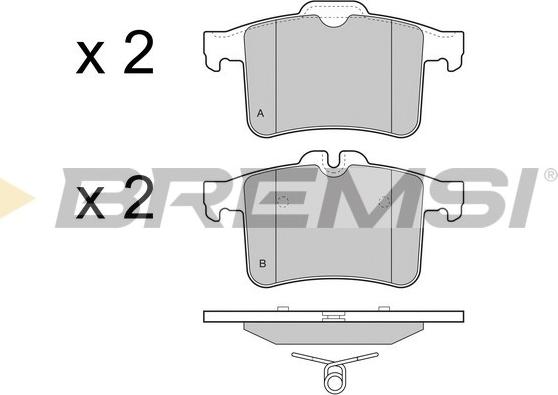 Bremsi BP3484 - Kit pastiglie freno, Freno a disco autozon.pro