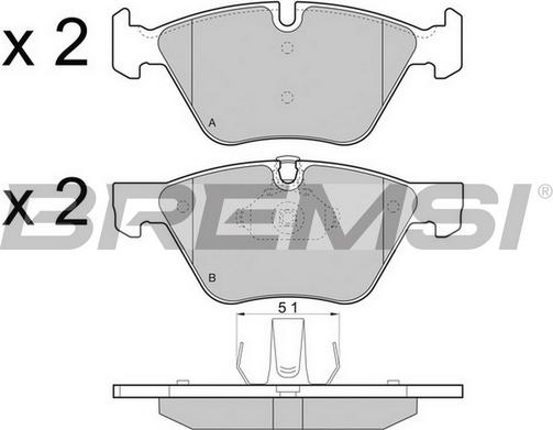 Bremsi BP3488CE - Kit pastiglie freno, Freno a disco autozon.pro