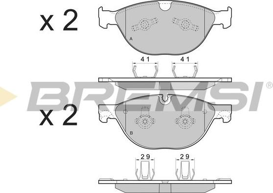 Bremsi BP3483 - Kit pastiglie freno, Freno a disco autozon.pro