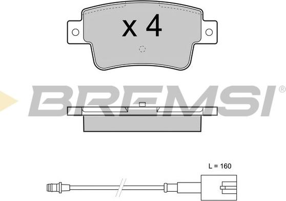 Bremsi BP3427 - Kit pastiglie freno, Freno a disco autozon.pro