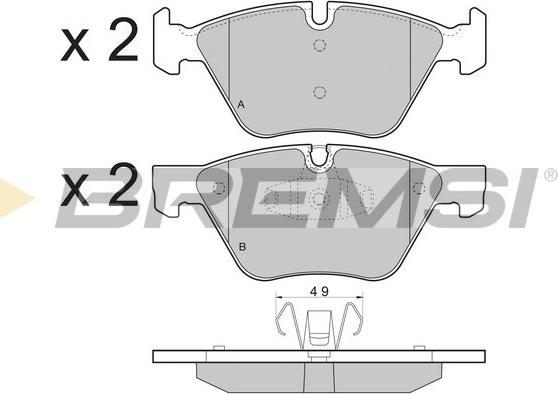 Bremsi BP3479 - Kit pastiglie freno, Freno a disco autozon.pro