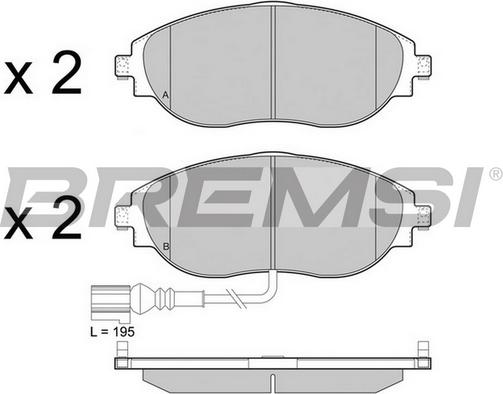 Bremsi BP3474CE - Kit pastiglie freno, Freno a disco autozon.pro