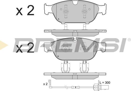 Bremsi BP3476 - Kit pastiglie freno, Freno a disco autozon.pro