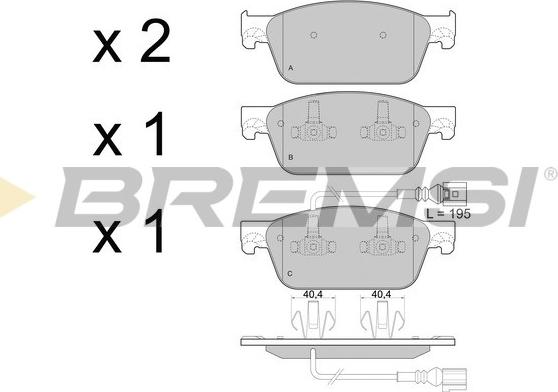 Bremsi BP3478 - Kit pastiglie freno, Freno a disco autozon.pro