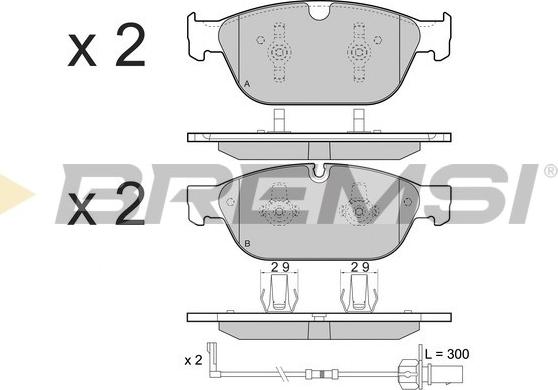 Bremsi BP3477 - Kit pastiglie freno, Freno a disco autozon.pro