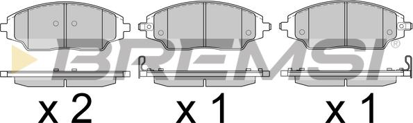 Bremsi BP3599 - Kit pastiglie freno, Freno a disco autozon.pro