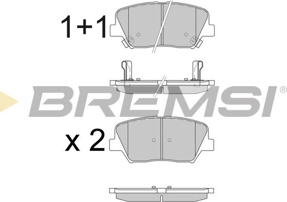 Bremsi BP3596 - Kit pastiglie freno, Freno a disco autozon.pro