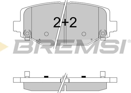 Bremsi BP3544 - Kit pastiglie freno, Freno a disco autozon.pro