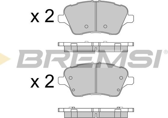 Bremsi BP3545 - Kit pastiglie freno, Freno a disco autozon.pro