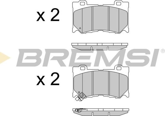 Bremsi BP3540 - Kit pastiglie freno, Freno a disco autozon.pro