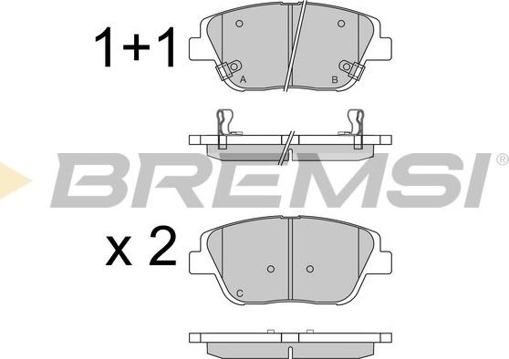 Bremsi BP3548 - Kit pastiglie freno, Freno a disco autozon.pro