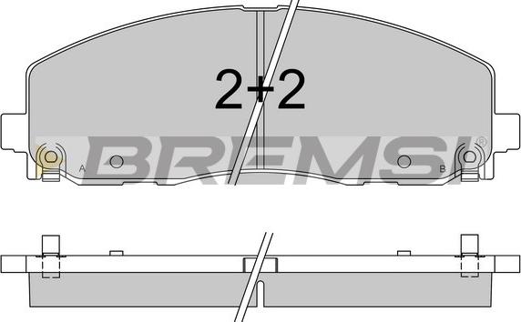 Bremsi BP3543 - Kit pastiglie freno, Freno a disco autozon.pro