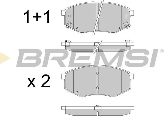 Bremsi BP3547 - Kit pastiglie freno, Freno a disco autozon.pro