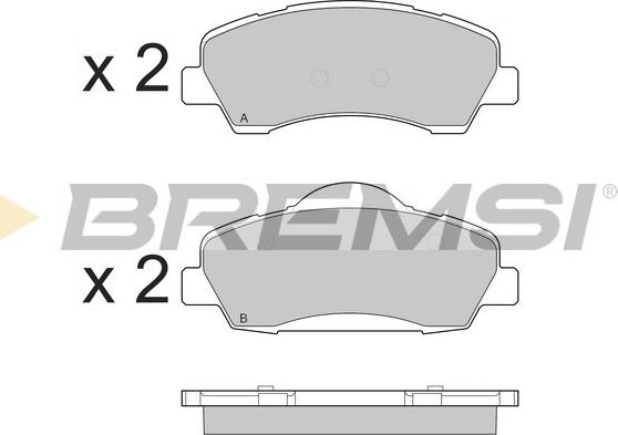 Bremsi BP3559 - Kit pastiglie freno, Freno a disco autozon.pro