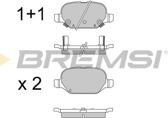 Bremsi BP3550 - Kit pastiglie freno, Freno a disco autozon.pro