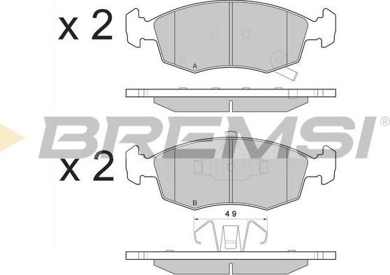 Bremsi BP3553 - Kit pastiglie freno, Freno a disco autozon.pro