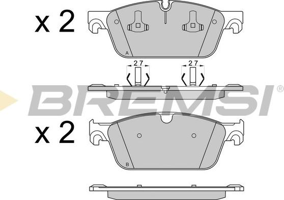 Bremsi BP3565 - Kit pastiglie freno, Freno a disco autozon.pro