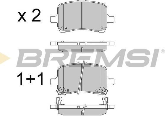 Bremsi BP3566 - Kit pastiglie freno, Freno a disco autozon.pro