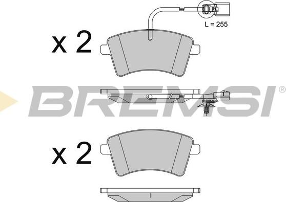 Bremsi BP3562 - Kit pastiglie freno, Freno a disco autozon.pro