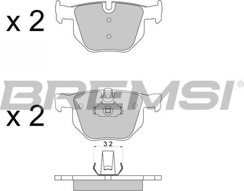 Bremsi BP3509 - Kit pastiglie freno, Freno a disco autozon.pro