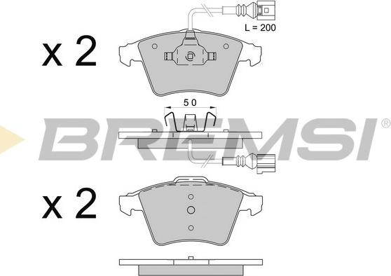 Bremsi BP3508 - Kit pastiglie freno, Freno a disco autozon.pro