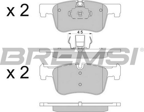 Bremsi BP3503CE - Kit pastiglie freno, Freno a disco autozon.pro