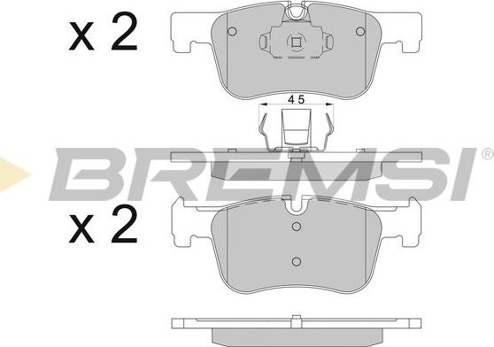 Bremsi BP3503 - Kit pastiglie freno, Freno a disco autozon.pro