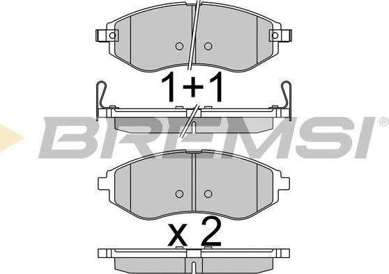 Bremsi BP3514 - Kit pastiglie freno, Freno a disco autozon.pro