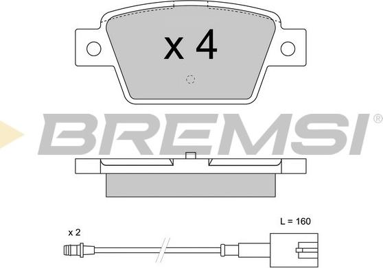 Bremsi BP3511 - Kit pastiglie freno, Freno a disco autozon.pro