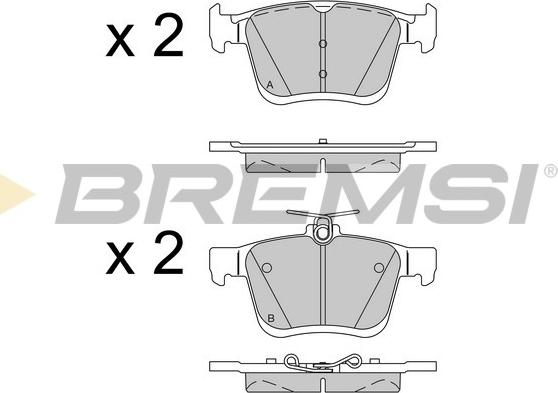 Bremsi BP3518 - Kit pastiglie freno, Freno a disco autozon.pro