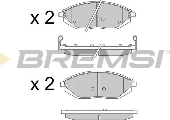 Bremsi BP3513 - Kit pastiglie freno, Freno a disco autozon.pro