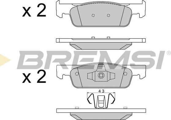 Bremsi BP3512 - Kit pastiglie freno, Freno a disco autozon.pro