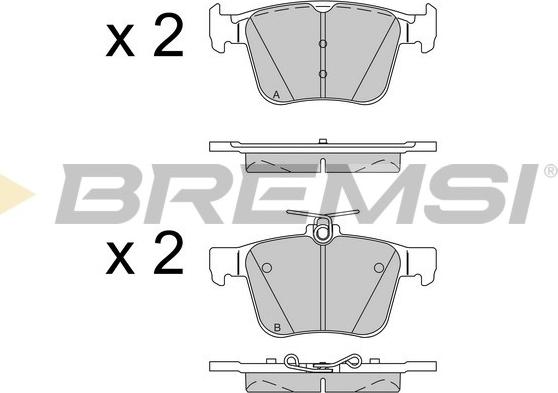 Bremsi BP3517 - Kit pastiglie freno, Freno a disco autozon.pro