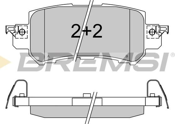 Bremsi BP3536 - Kit pastiglie freno, Freno a disco autozon.pro