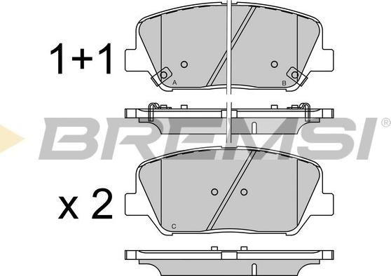 Bremsi BP3530 - Kit pastiglie freno, Freno a disco autozon.pro