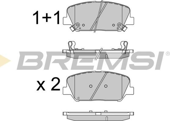 Bremsi BP3531 - Kit pastiglie freno, Freno a disco autozon.pro