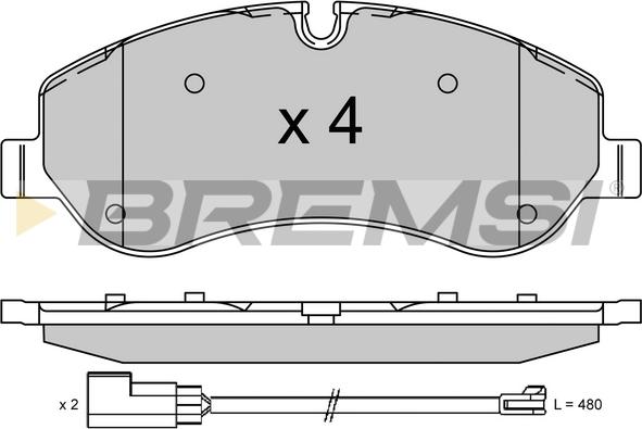 Bremsi BP3525 - Kit pastiglie freno, Freno a disco autozon.pro