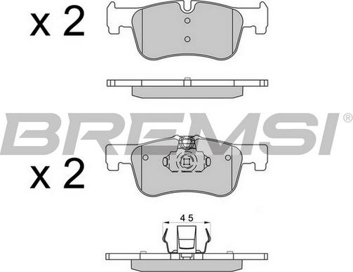 Bremsi BP3520CE - Kit pastiglie freno, Freno a disco autozon.pro